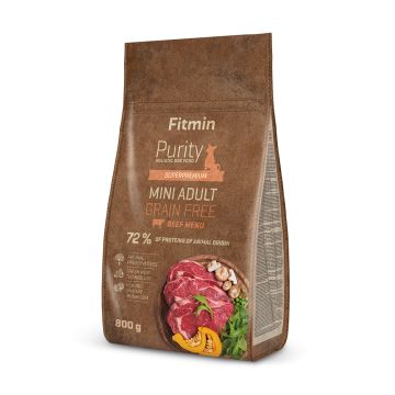 Fitmin Dog Purity Adulte Mini Grain Free au Boeuf 800 gr