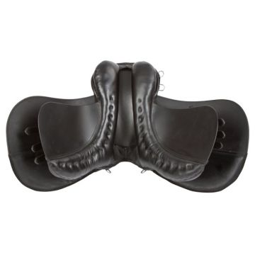 Selle mix équipée poney noire 16 pouces