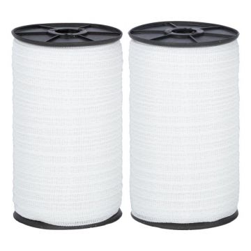 Ruban Duo Pack blanc 10mm 2x200m 4x0.16 inox