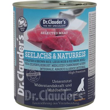 Boite Selected meat Dr Clauder's - lieu noir et riz brun 800 gr