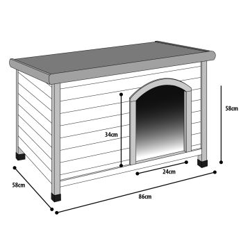 Niche chien Plano Bois