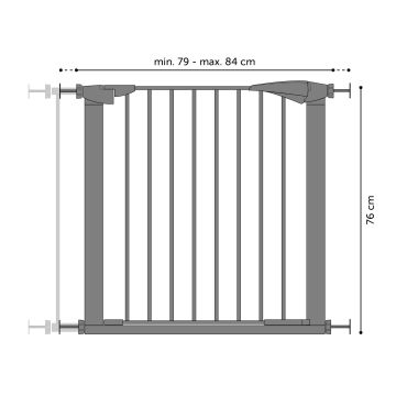 Barriere de sécurité salus gris 79-84 cm x 76 cm