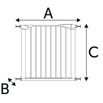 Barriere de sécurité salus gris 79-84 cm x 76 cm