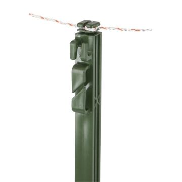 Piquet plastique avec étrier vert, 114,5cm