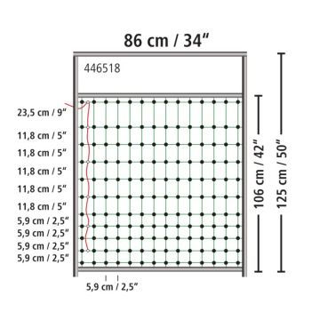 Porte pour filets électrifiés, jeu complet - Porte H125cm pour filet de 95 à 125 cm