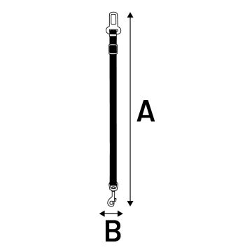 Laisse de securite / Long. 45-70 cm - Larg. 20 mm