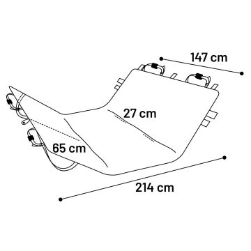 couverture de protection pour sieges arrières car protect - 150 x 220 cm