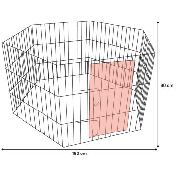 Parc à chiot hexagonal