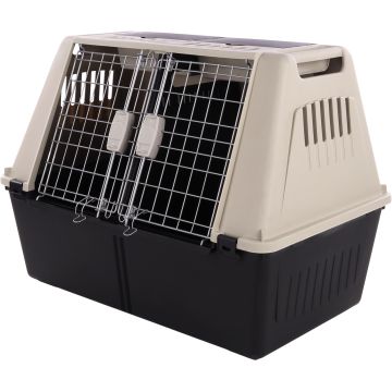 cage de transport tripper gris taille L - 51x82x61 cm