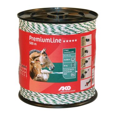 Fil Premium Line blanc/vert, 18km - 3x0.25mm cuivre -3x02mm inox