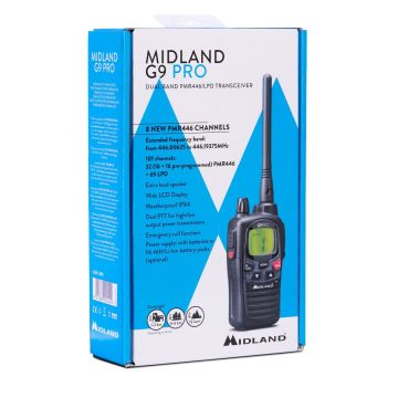 Talkie Walkie G9 Pro noir + Oreillette MIDLAND